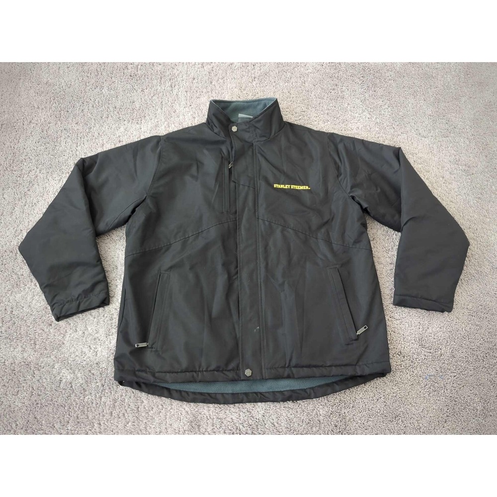 Stanley Steemer Full Zip Jacket Mens L Insulated Lined Workwear Zorrel Black #2